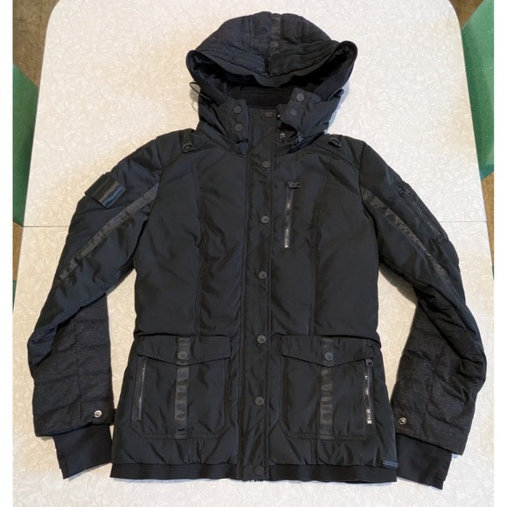Blanc Noir Down‎ Anorak Luxury Quality Heavy Warm Winter Coat Black Hooded